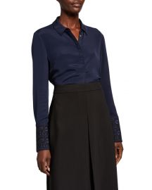 Kobi Halperin Rue Button-Front Silk Blouse at Neiman Marcus